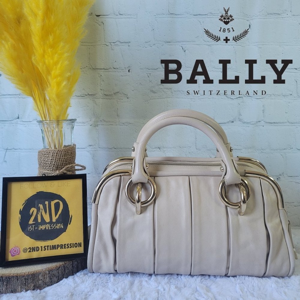 BALLY Around  Zip Boston Leather Handag